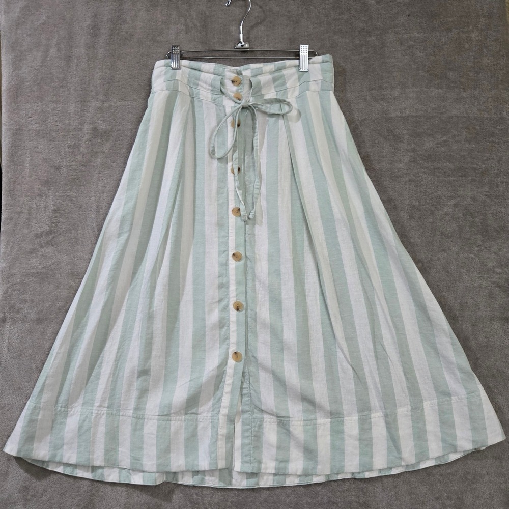 Linen A Line Skirt Neutral Coastal Lagenlook Boho‎ Capsule Sustainable Summer